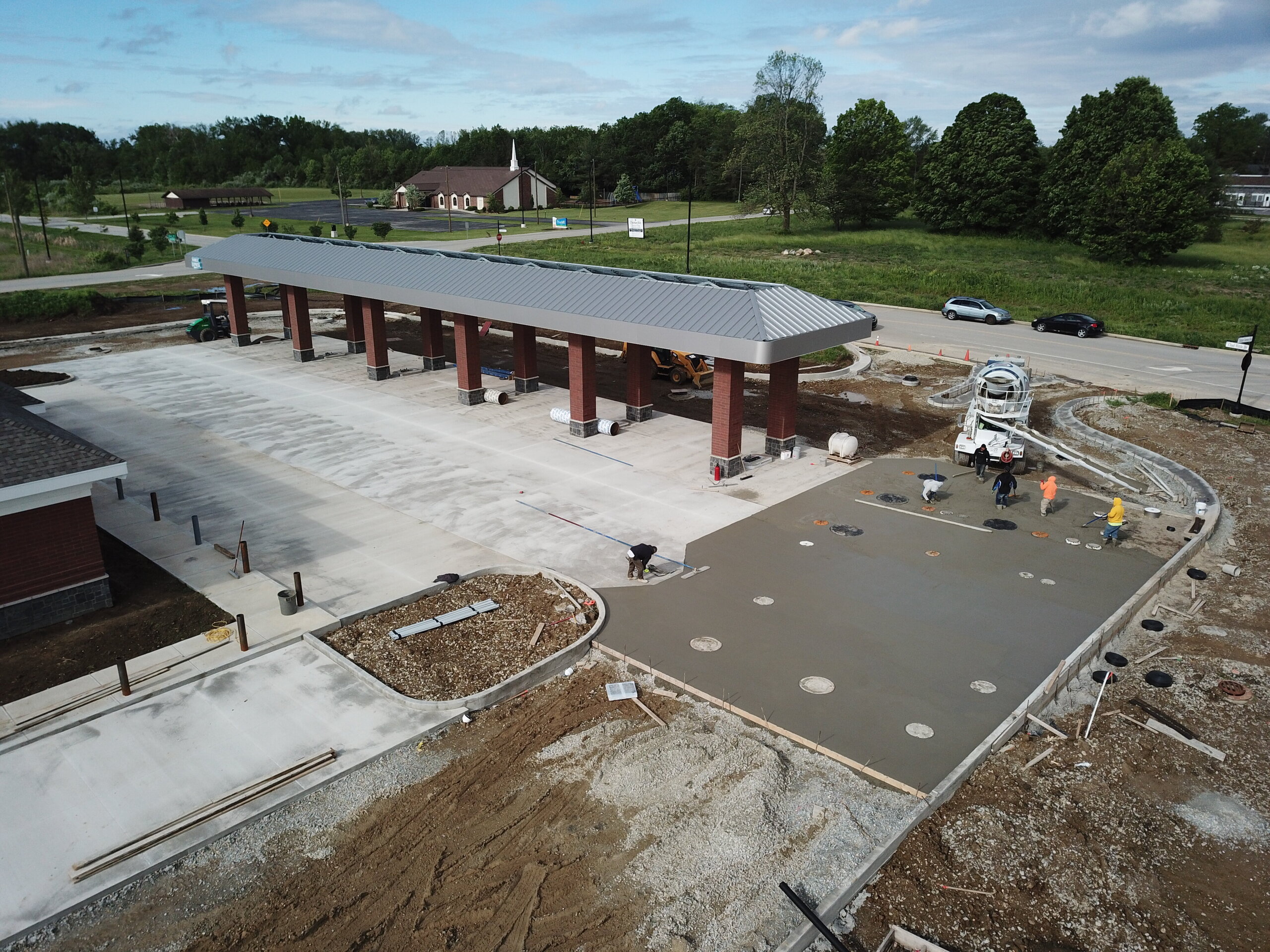 Construction process for Family Express in Westfield, IN