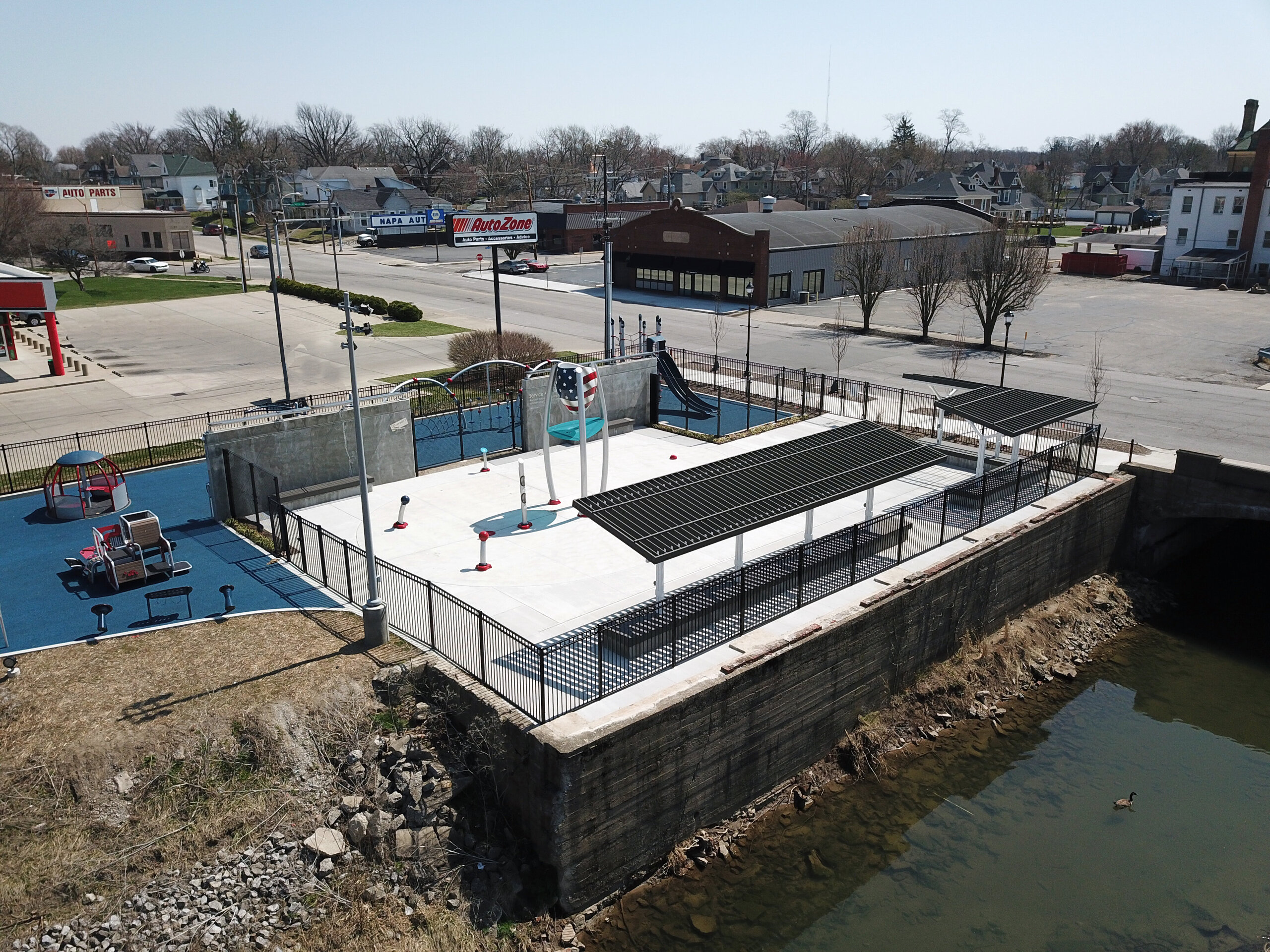 Construction process for Frankfort Prairie Creek Park in Frankfort, IN