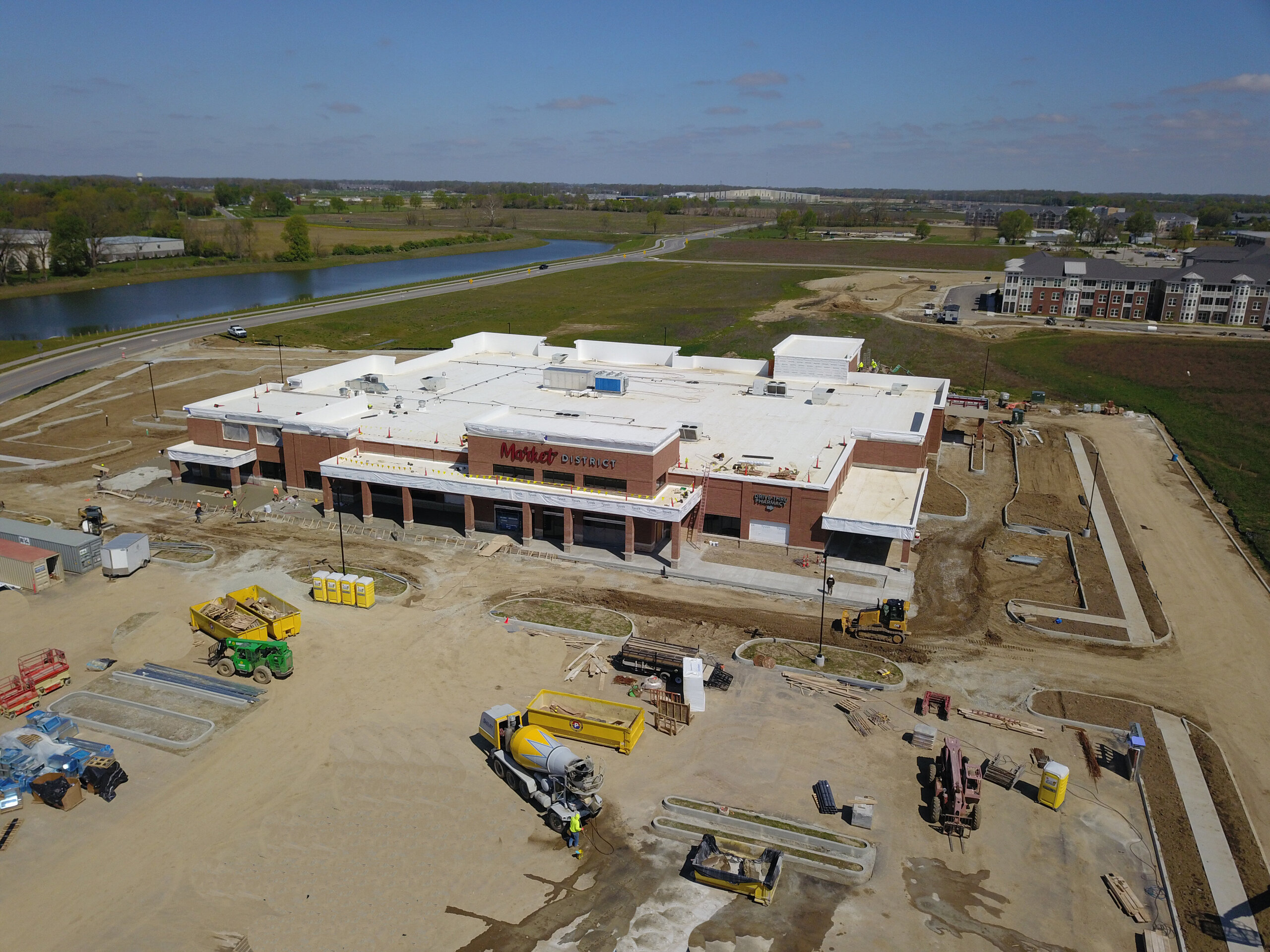 Construction process for Giant Eagle in Westfield, IN