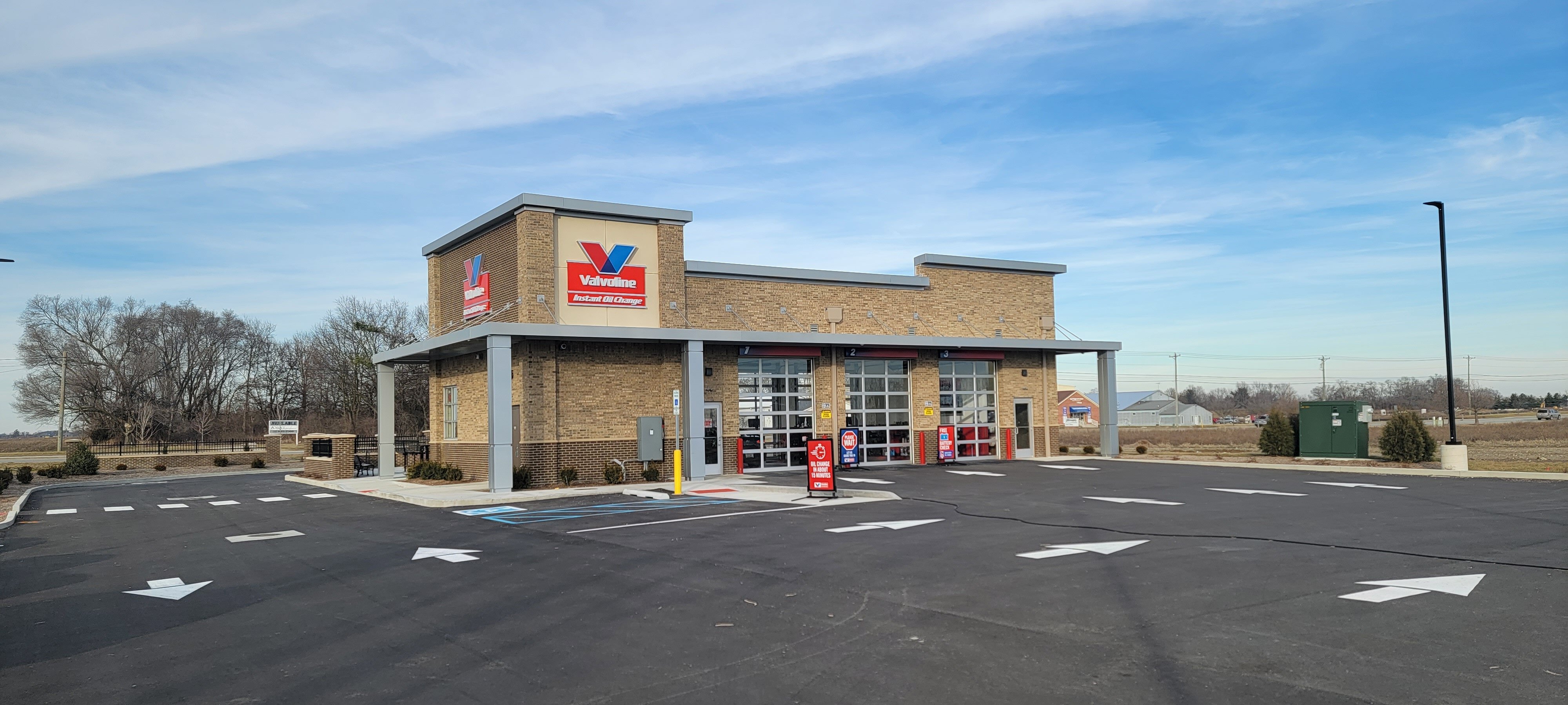 Construction process for Valvoline in Westfield, IN
